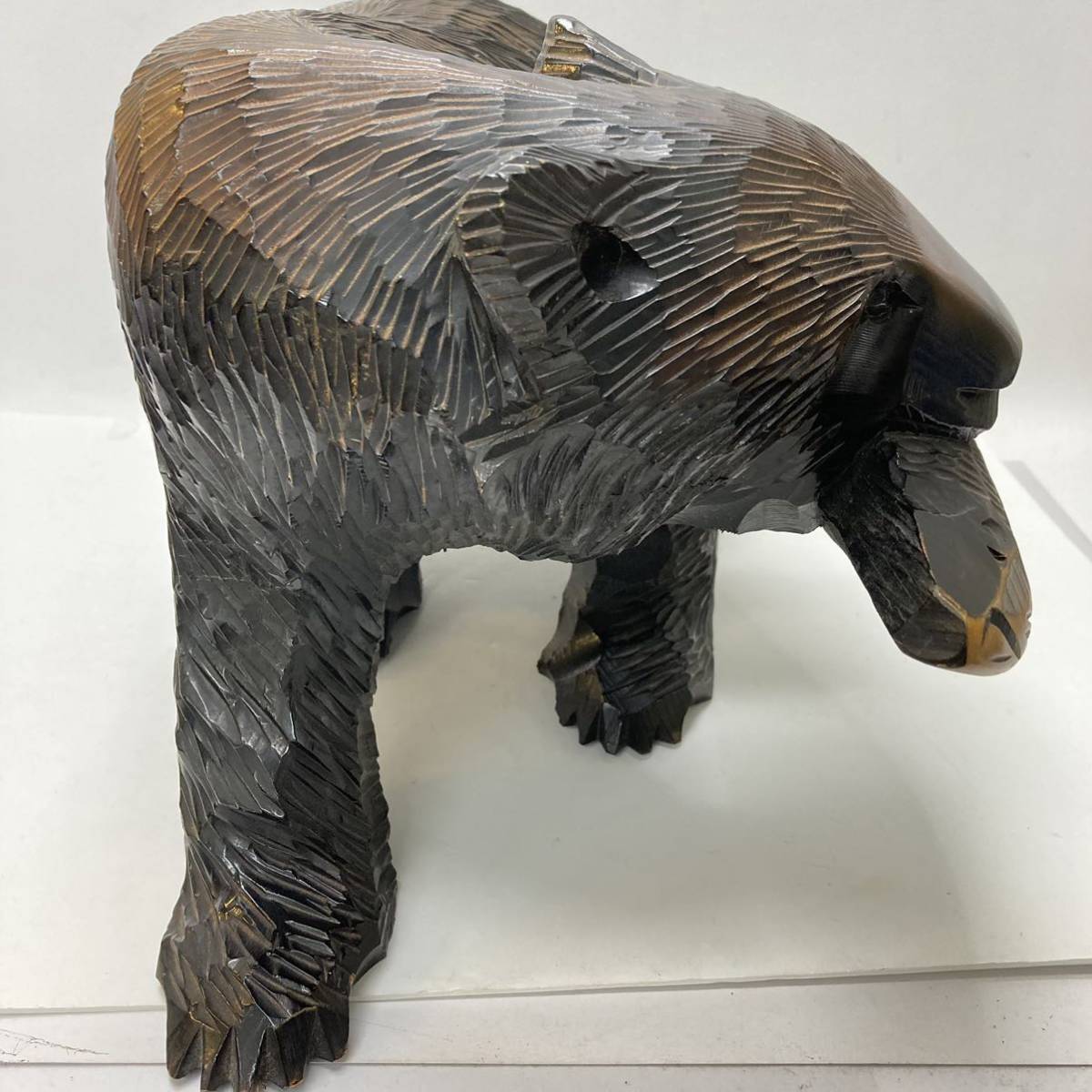 木彫り 熊 置物 オブジェ インテリア 民芸品 北海道 木工芸 木製 木彫り 熊 置物 オブジェ インテリア 民芸品 北海道 木工芸 木製