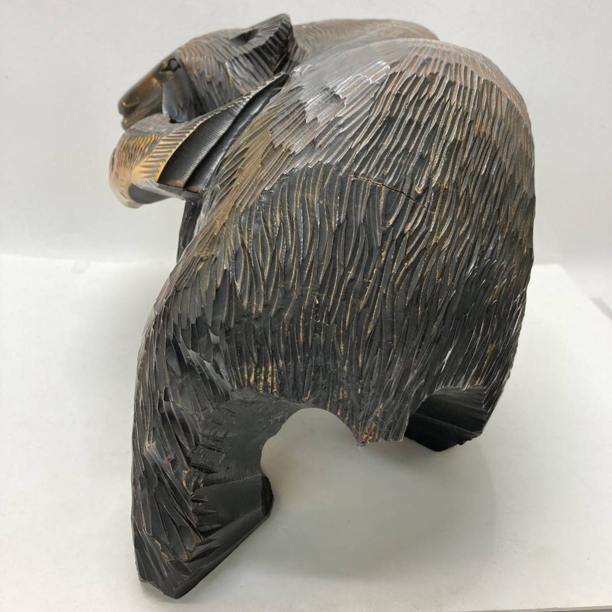 木彫り 熊 置物 オブジェ インテリア 民芸品 北海道 木工芸 木製 木彫り 熊 置物 オブジェ インテリア 民芸品 北海道 木工芸 木製