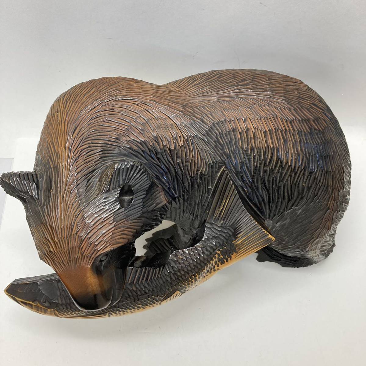 木彫り 熊 置物 オブジェ インテリア 民芸品 北海道 木工芸 木製 木彫り 熊 置物 オブジェ インテリア 民芸品 北海道 木工芸 木製