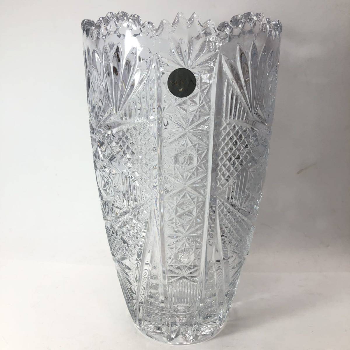 SOGA GLASS 曽我ガラス フラワーベース 花瓶 花器 花入 ガラス製品 インテリア 高さ27cm_画像1