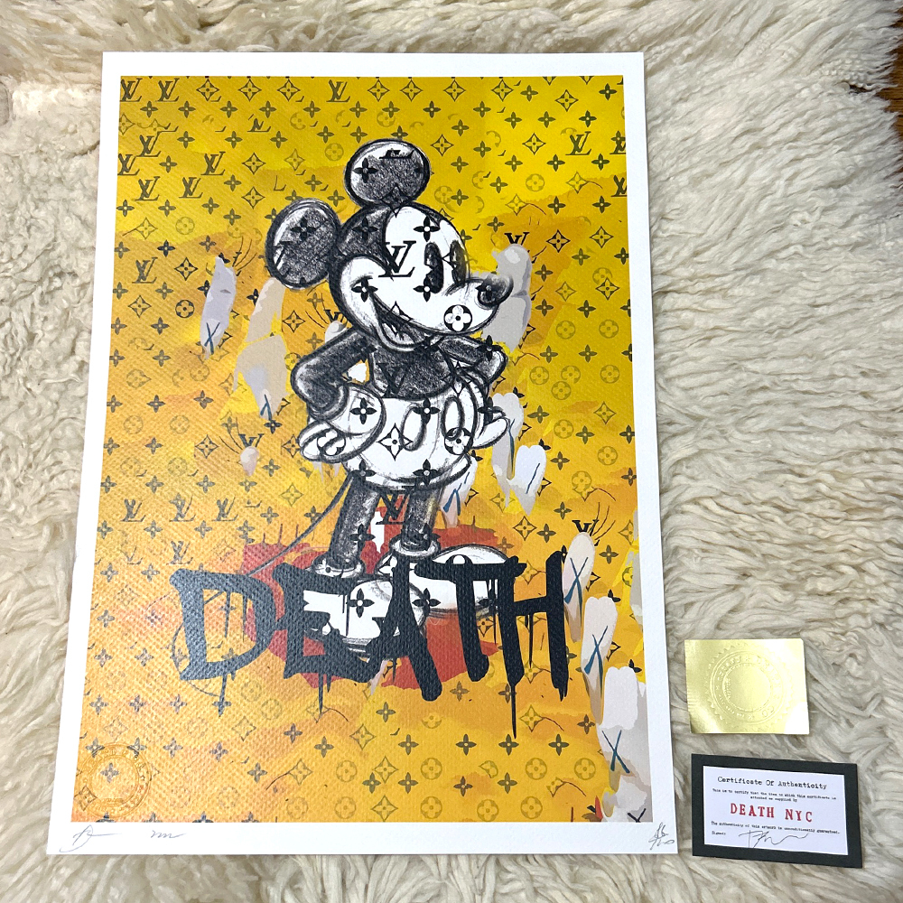 Death NYC - Mickey Mouse Louis Vuitton Spray - Sérigraphie
