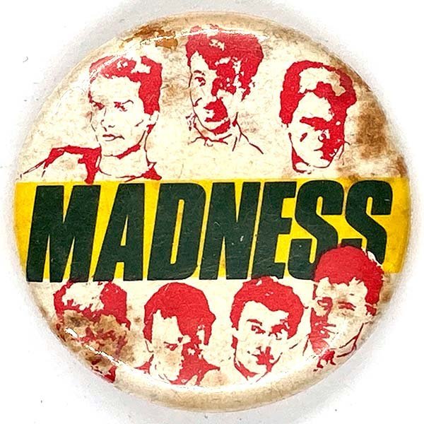 マッドネス ビンテージ 缶バッジ MADNESS Vintage Badge バンド スカ 音楽 Music Band SKA Union Jack UK_画像1