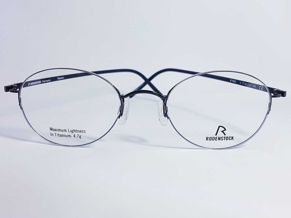 卸売価格 （62800円）RODENSTOCK ローデンストック　R7052 H メガネフレーム　メンズ　レディース　眼鏡 ブラック×シルバー 日本製　_画像1