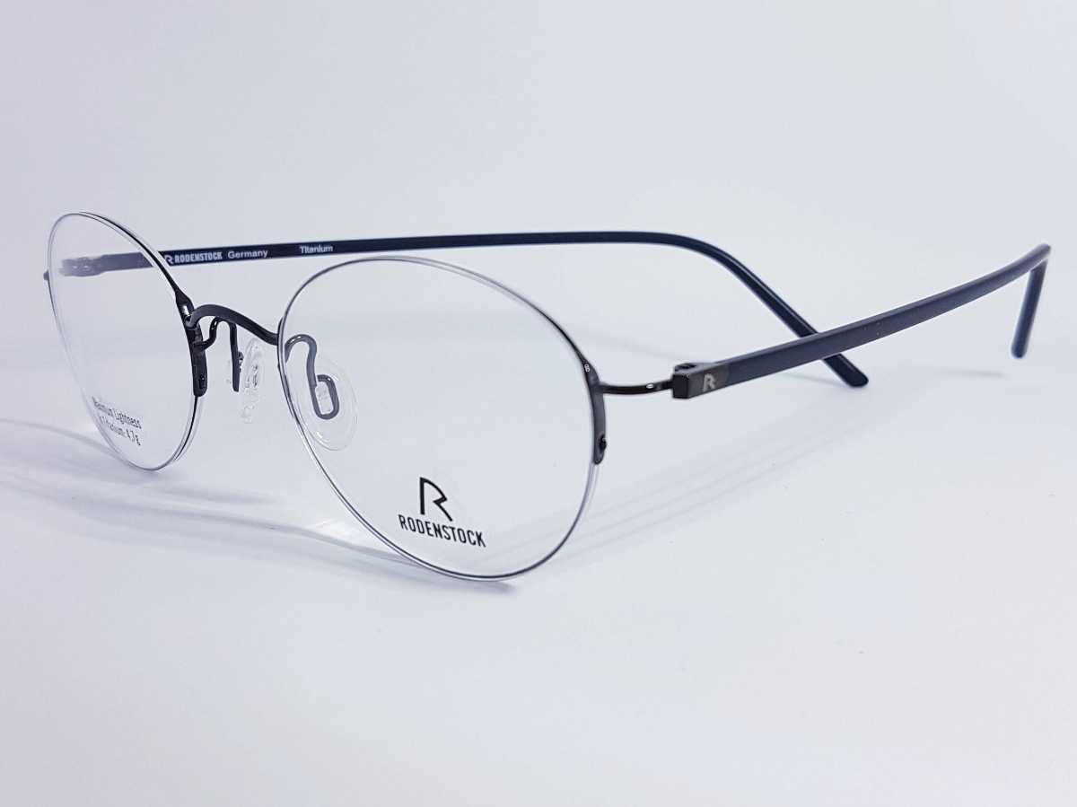卸売価格 （62800円）RODENSTOCK ローデンストック　R7052 H メガネフレーム　メンズ　レディース　眼鏡 ブラック×シルバー 日本製　_画像2