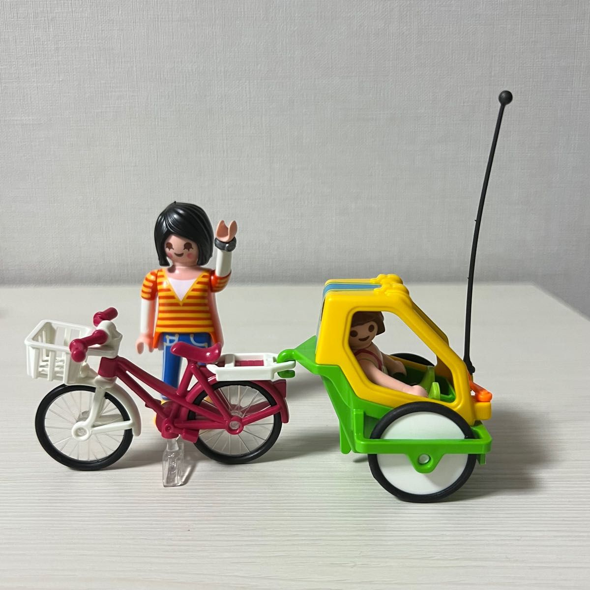 playmobil プレイモービル　自転車　子供用トレーラー付き自転車　親子
