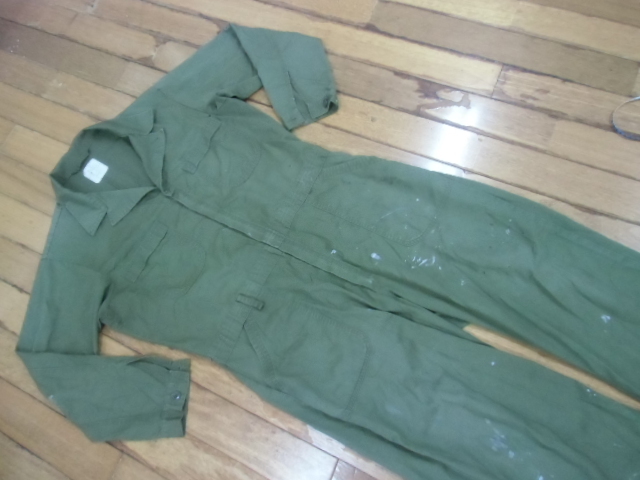 28-I ジャンク品 ミリタリー サバゲー 米軍放出品 迷彩服 作業服 つなぎ フライトスーツ オールインワン アメカジ コンバット コスプレ 46L_画像1