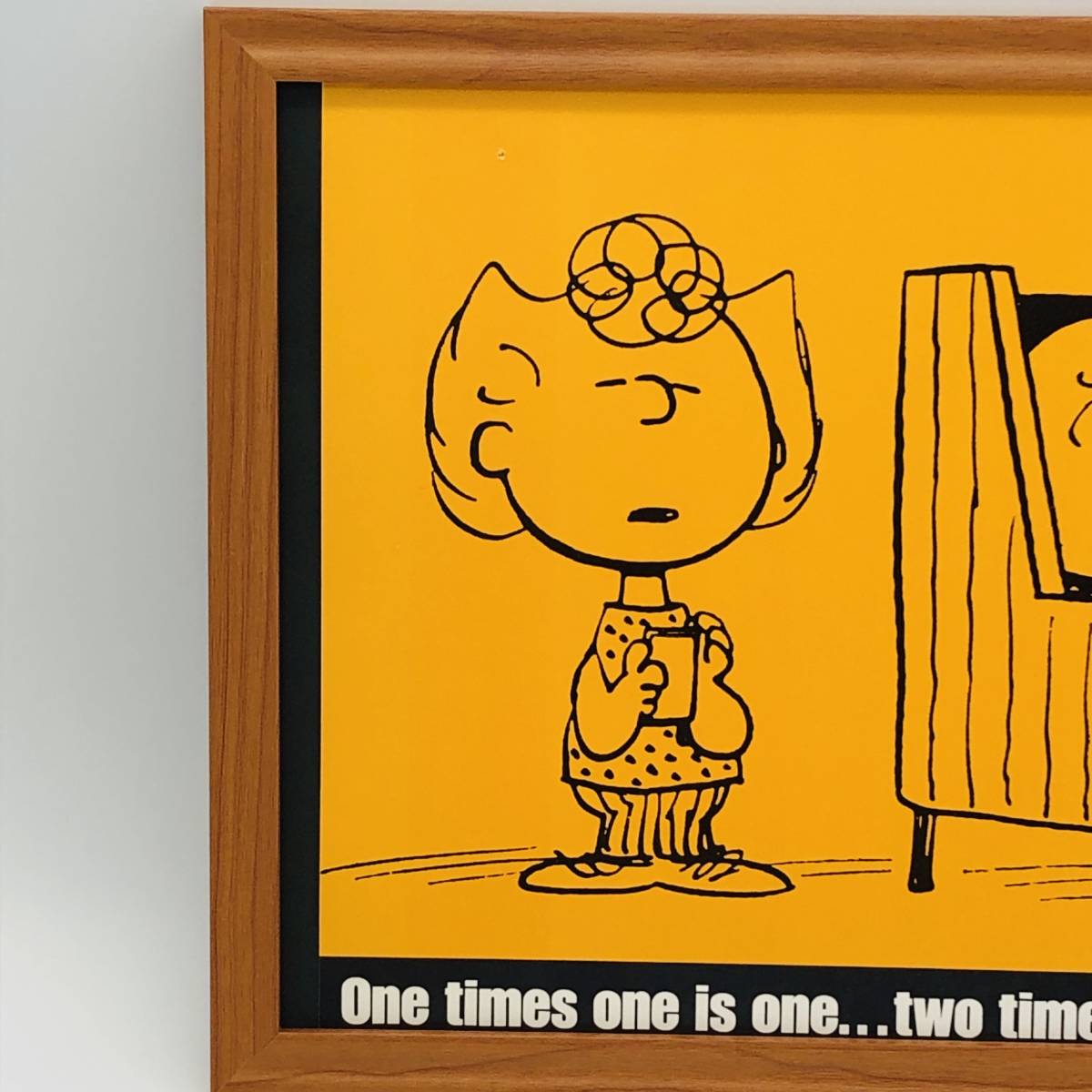  ピーナッツ 『 サリーとチャーリー・ブラウン 』 1971’ｓ ビンテージ フレーム 付 ポスター 当時物 額付 アンティーク スヌーピー _画像3