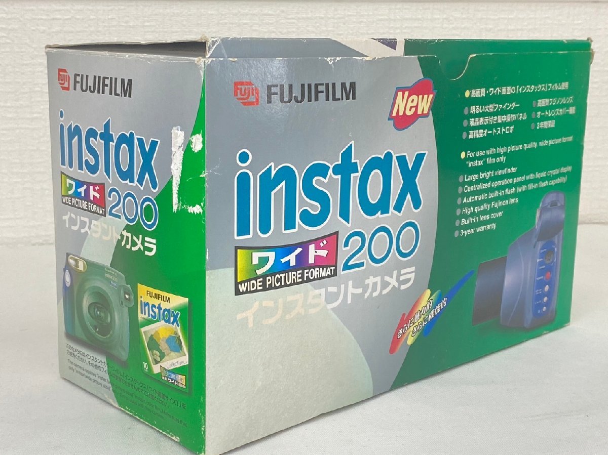 FUJIFILM フジフィルム instax 200 ワイド 95mm 0.9m~∞ 動作〇 インスタントカメラ 箱付き JChere雅虎拍卖代购 動作確認済み! FUJI FILM INSTAX200 ワイド