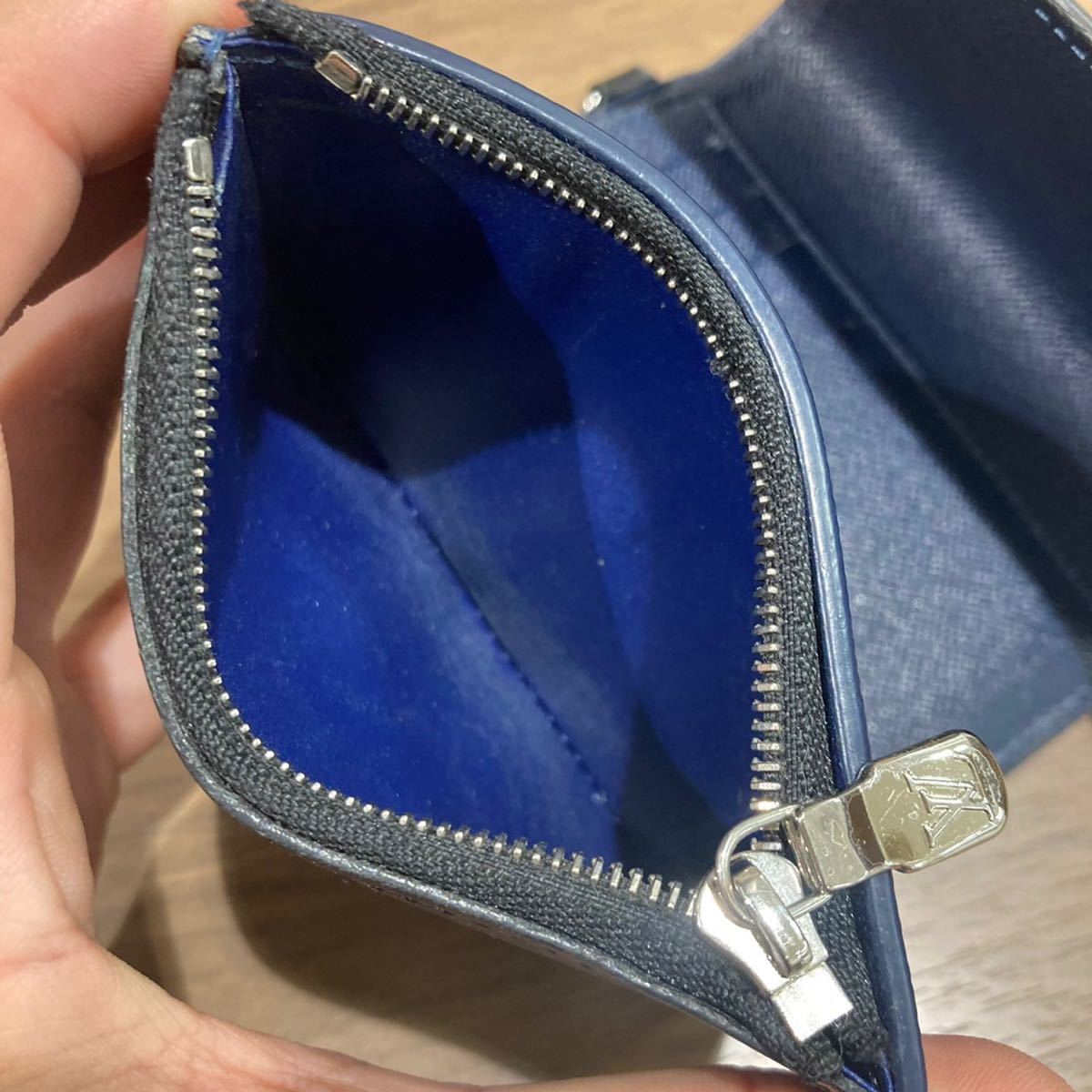 送料無料 LOUIS VUITTON ルイヴィトン エピ ノワール 小物 財布 三