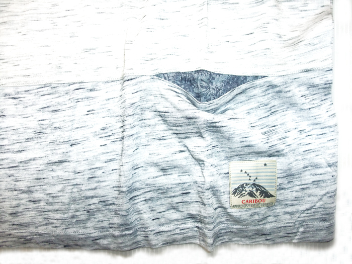 バイカラー 切り替えTシャツ 杢編み 大きいサイズ Grey 2Lサイズ Caribou CBC-1144 残りわずか 送料込み価格!の画像4