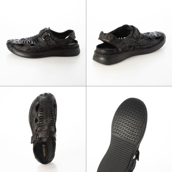 men's casual shoes black 24.5cm microfibre leather sport sandals turtle sandals g LUKA sandals ec2302