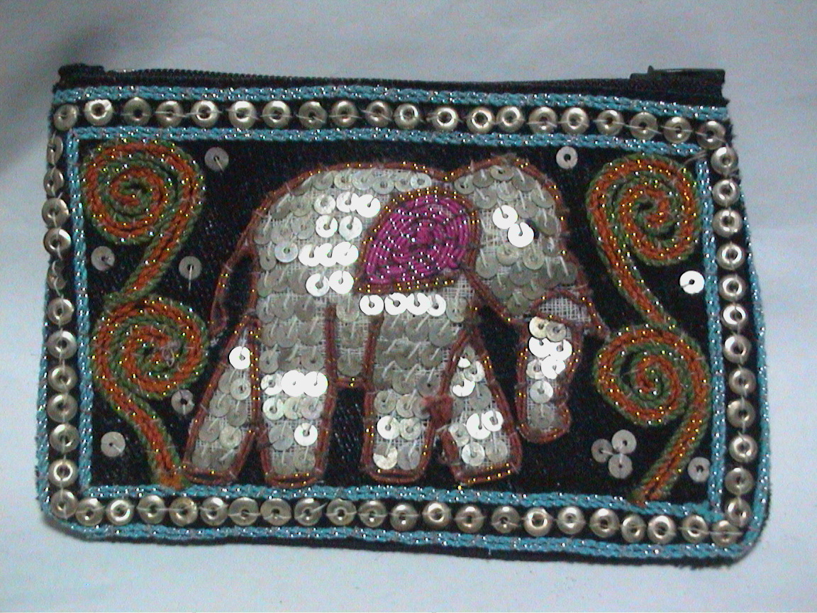  Thai * Myanma country . mountains race. handmade purse ( blue ) elephant change purse ... cosmetics pouch postage Y120