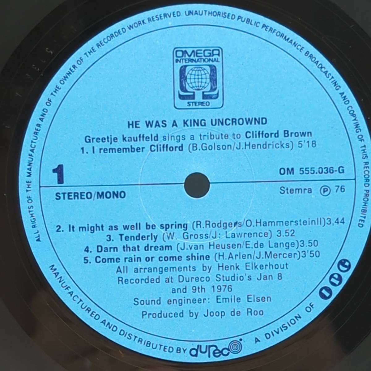 LP 美盤 蘭盤 オリジナル LP / Greetje Kauffeld フリーチャ・カウフェルト / He Was A King Uncrowned 1976 / ジャズ, ヴォーカル_画像3