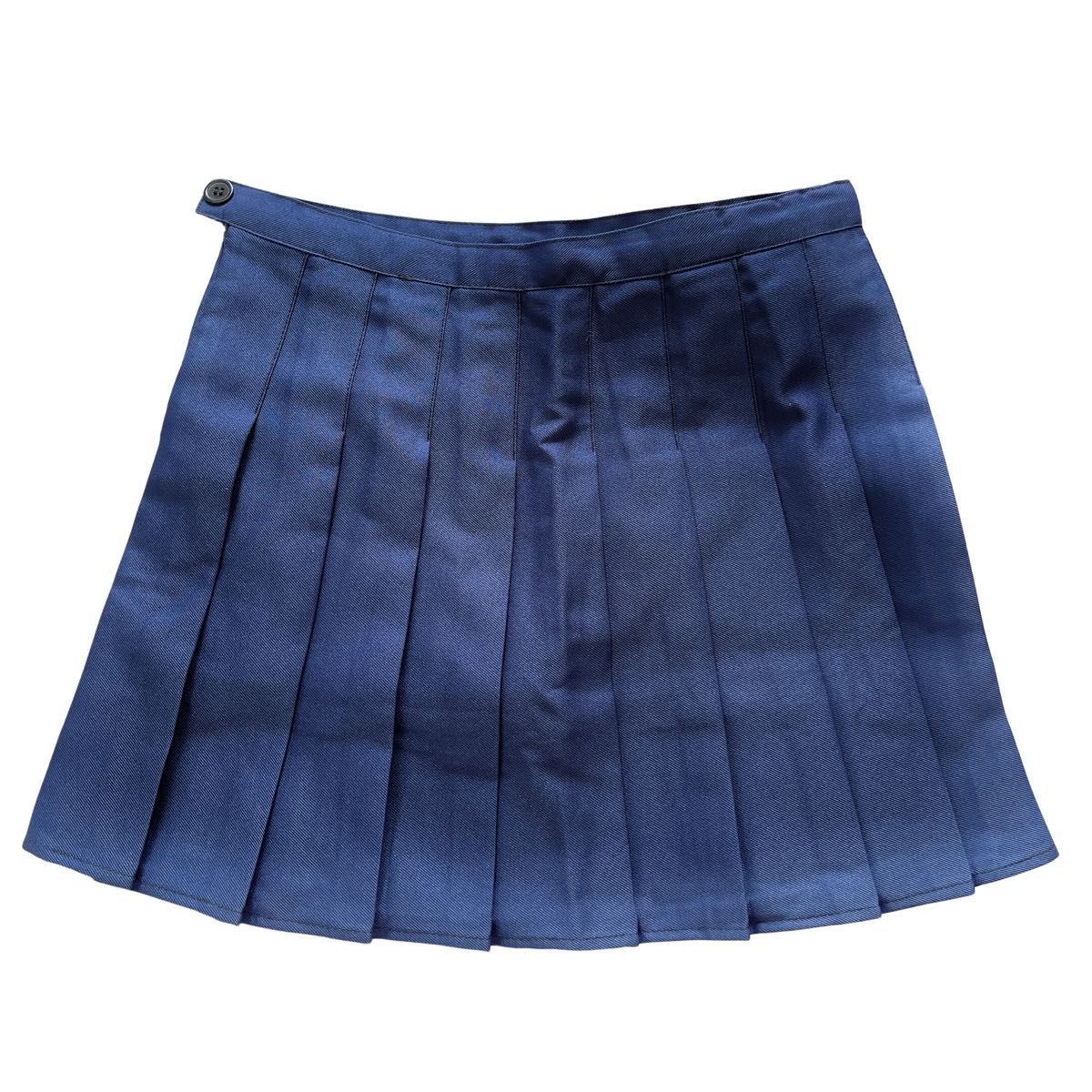 輸入品】ハイウエストプリーツ ミニスカート ネイビー 紺色 制服 輸入品】ハイウエストプリーツ ミニスカート ネイビー 紺色 制服