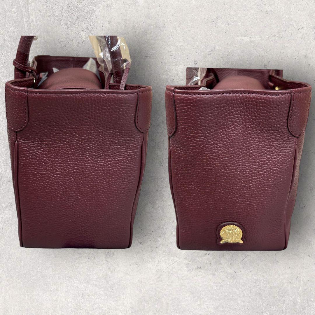 Yahoo!オークション - 【未使用保管品】ADMJ ハンドバッグ ボルドー レザー