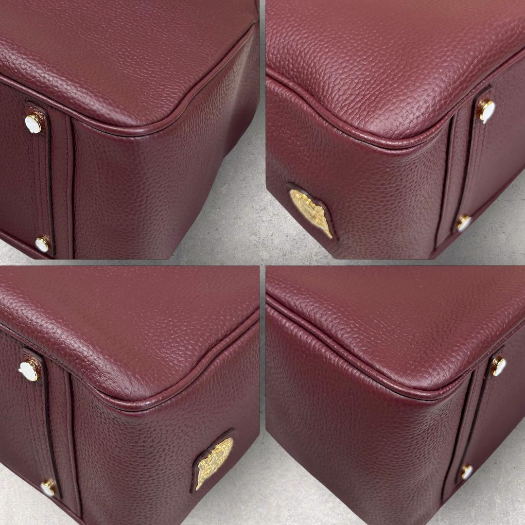 Yahoo!オークション - 【未使用保管品】ADMJ ハンドバッグ ボルドー レザー