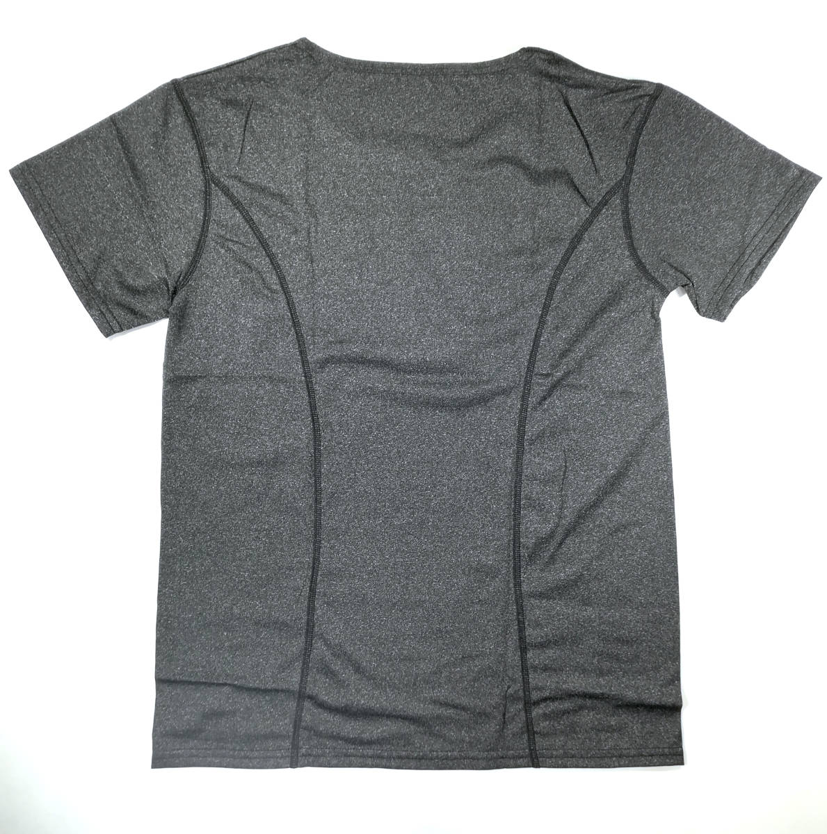 新品 レディース ヨガウェア 黒 (Dグレー) XXLサイズ Tシャツ ヨガシャツ 半袖 トレーニング スポーツ フィットネスウェア インポートの画像4