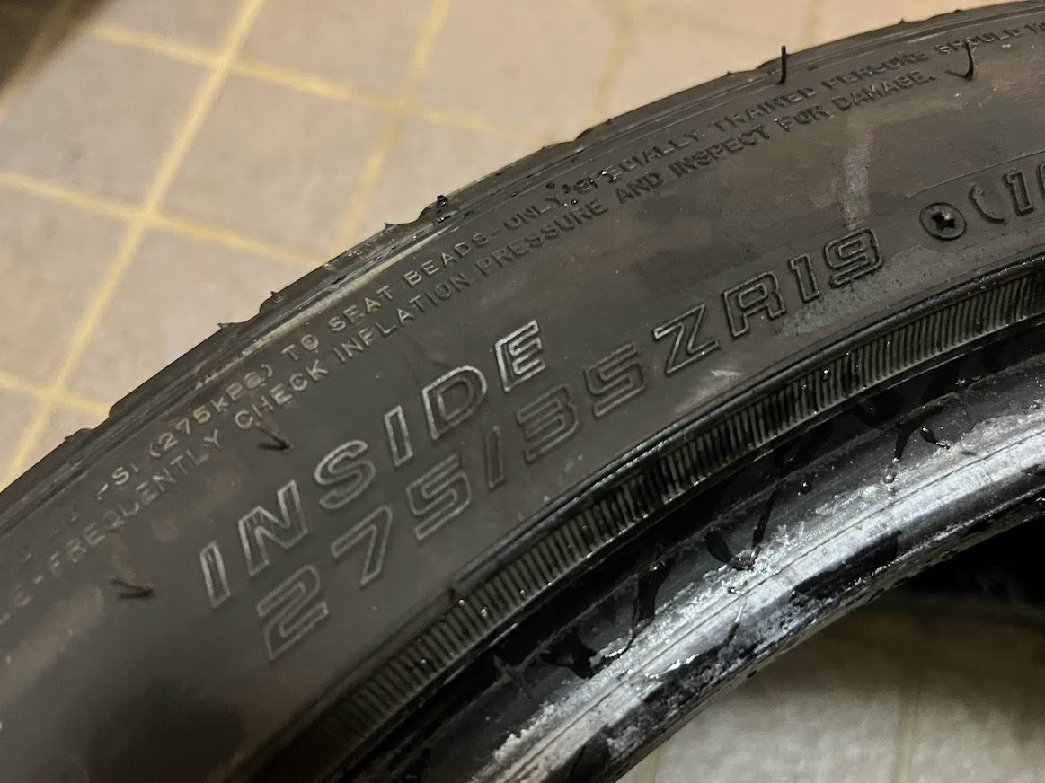 ファルケン アゼニス falken azenis fk510 275/35/19インチ 中古 2本 タイヤ_画像6