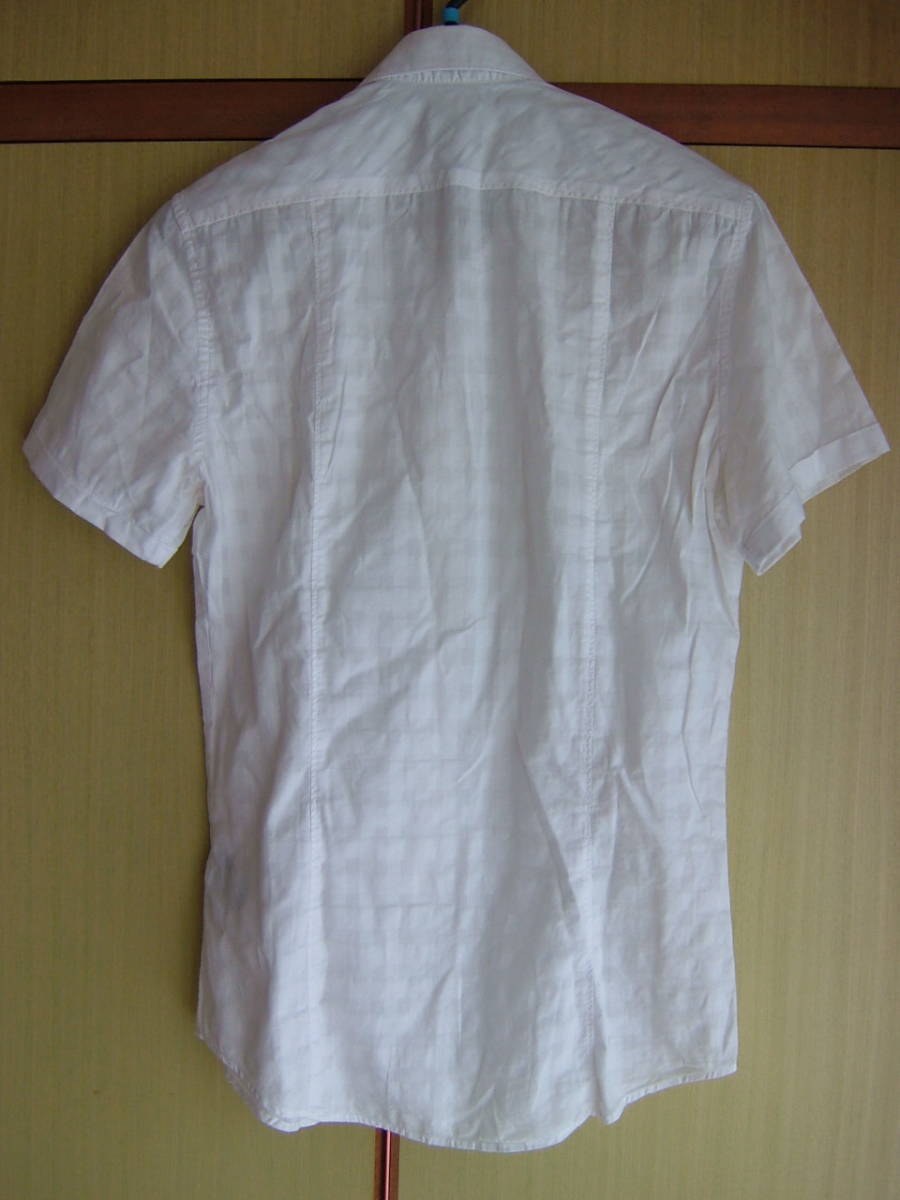 H&M рубашка с коротким рукавом XS Япония размер S короткий рукав блуза H and M 