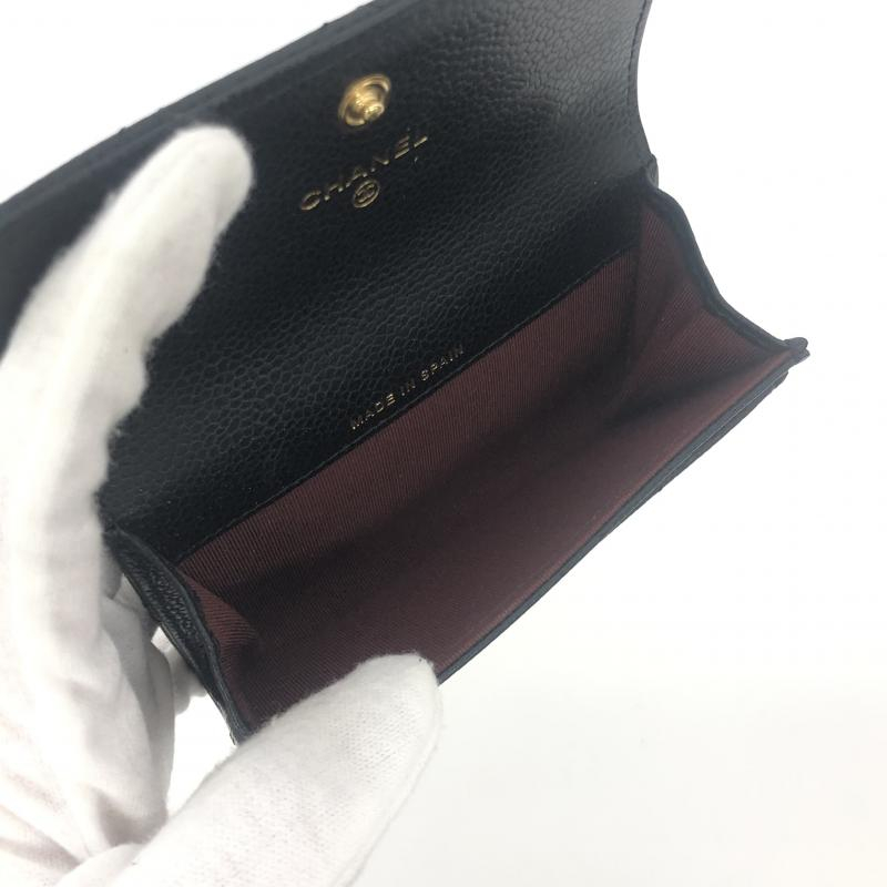 【中古】CHANEL　キャビアスキンカードケース　ブラック　シャネル[240066123762]_画像5