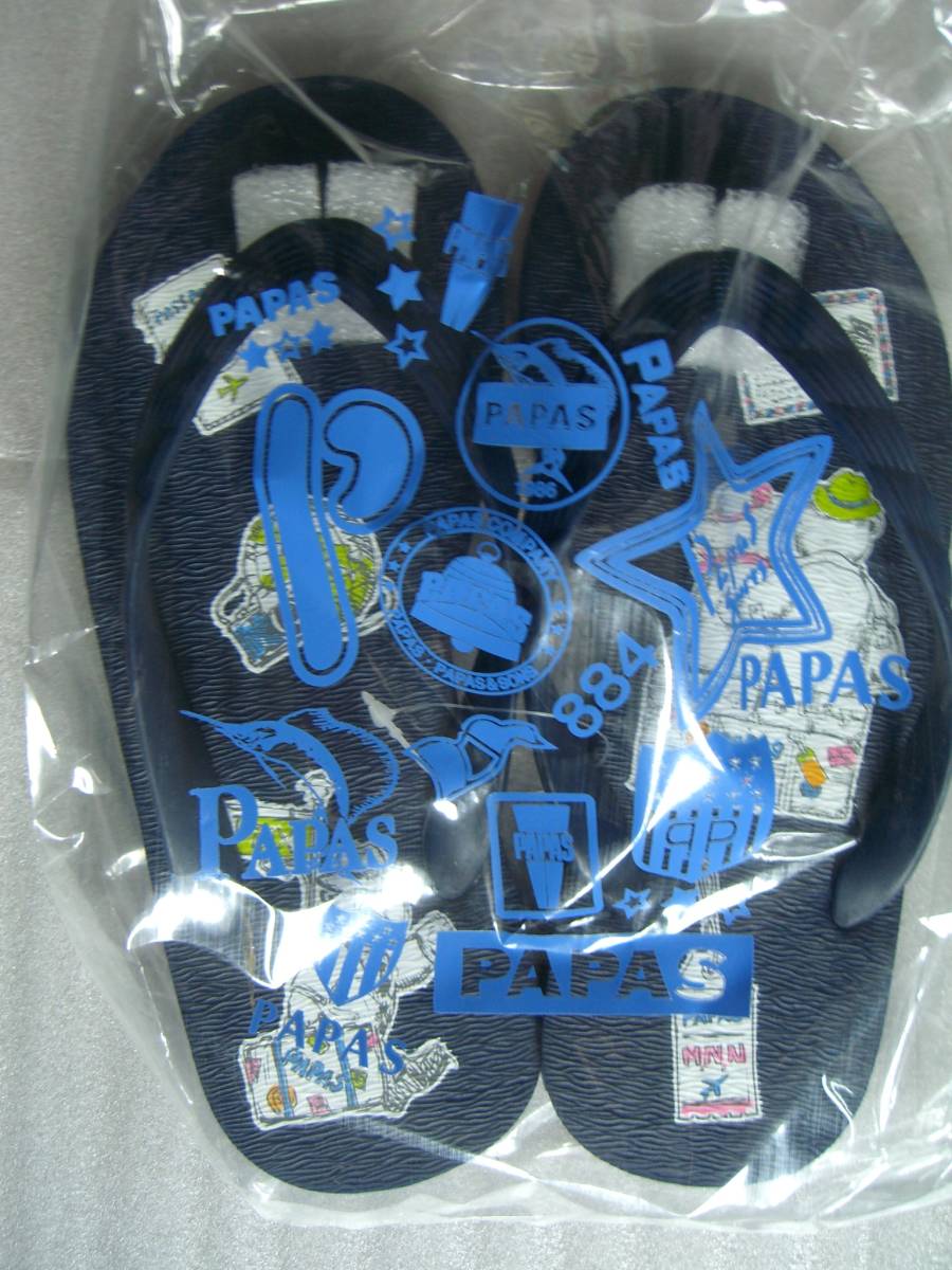 PAPAS ORIGINA FLIP FLOPS PRESENT!! ビーチサンダル　プレゼント　２５センチ　未使用品　非売品　未開封品_画像3