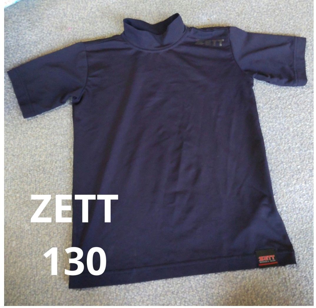 zett  アンダーシャツ 半袖 ハイネック 130 野球 インナーシャツ