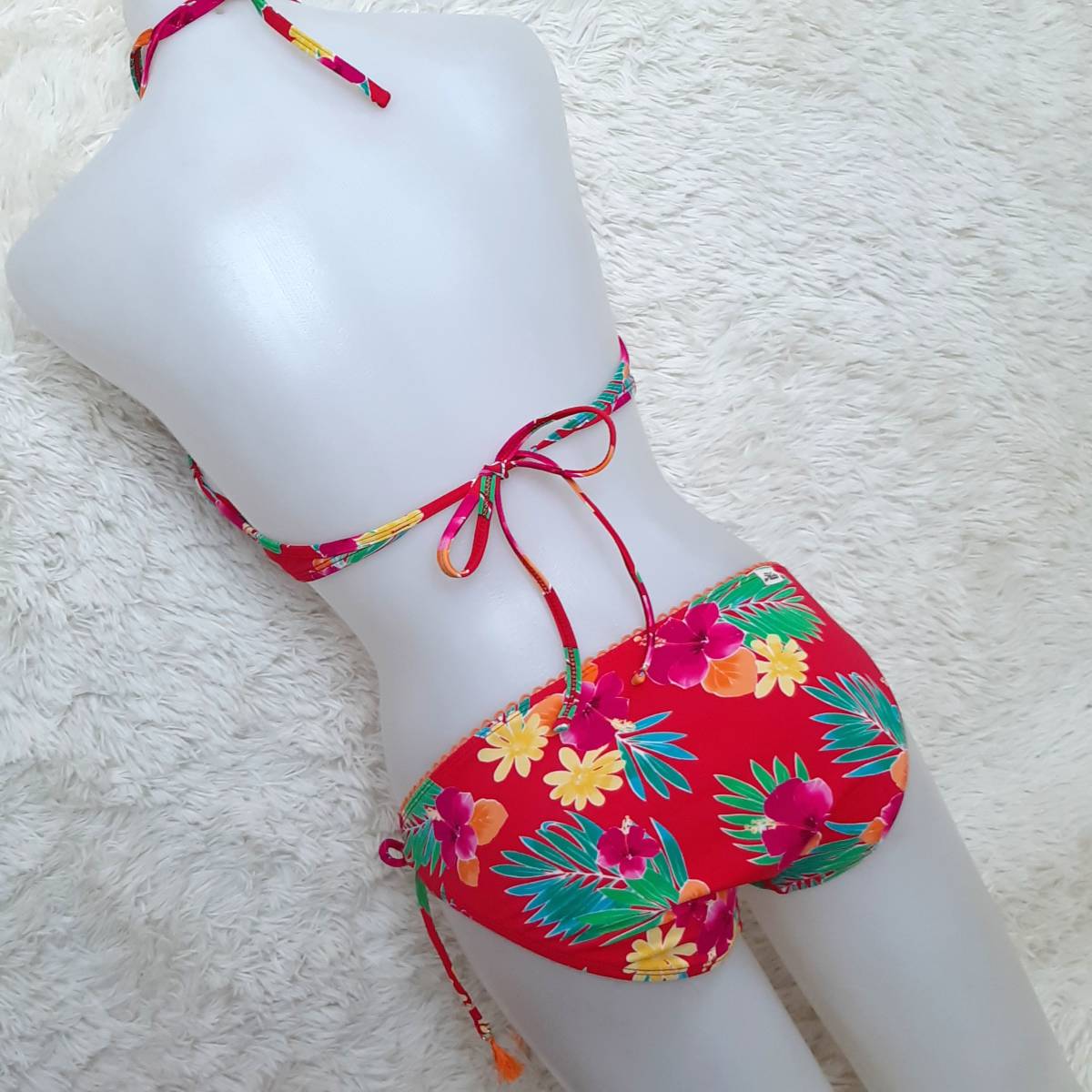 anonymity delivery *Hobie floral print lemon pad wire ... bikini cord bread swimsuit pink L corresponding USA M R