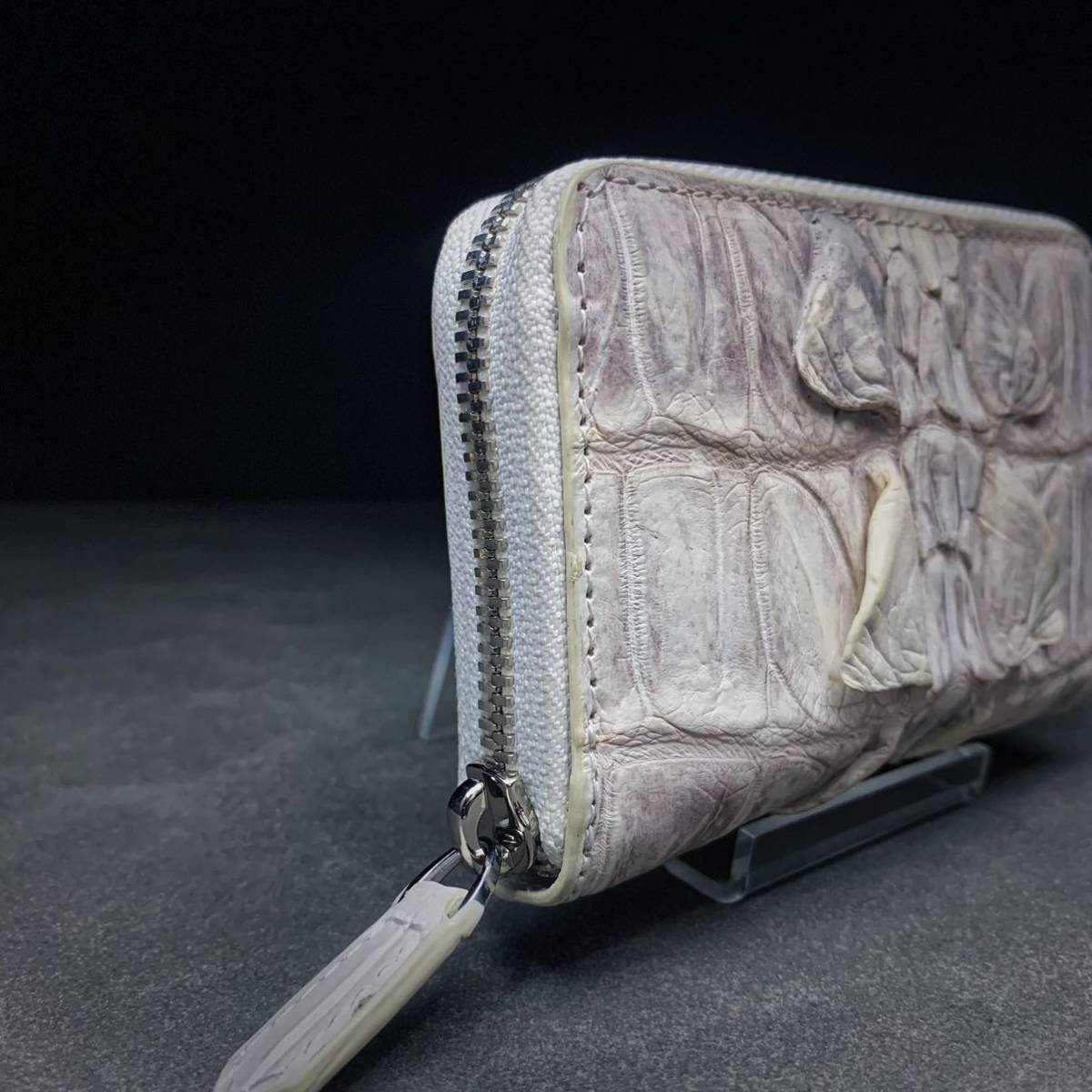 クロコダイル 財布(ラウンドファスナー/センター部位/ハンドメイド