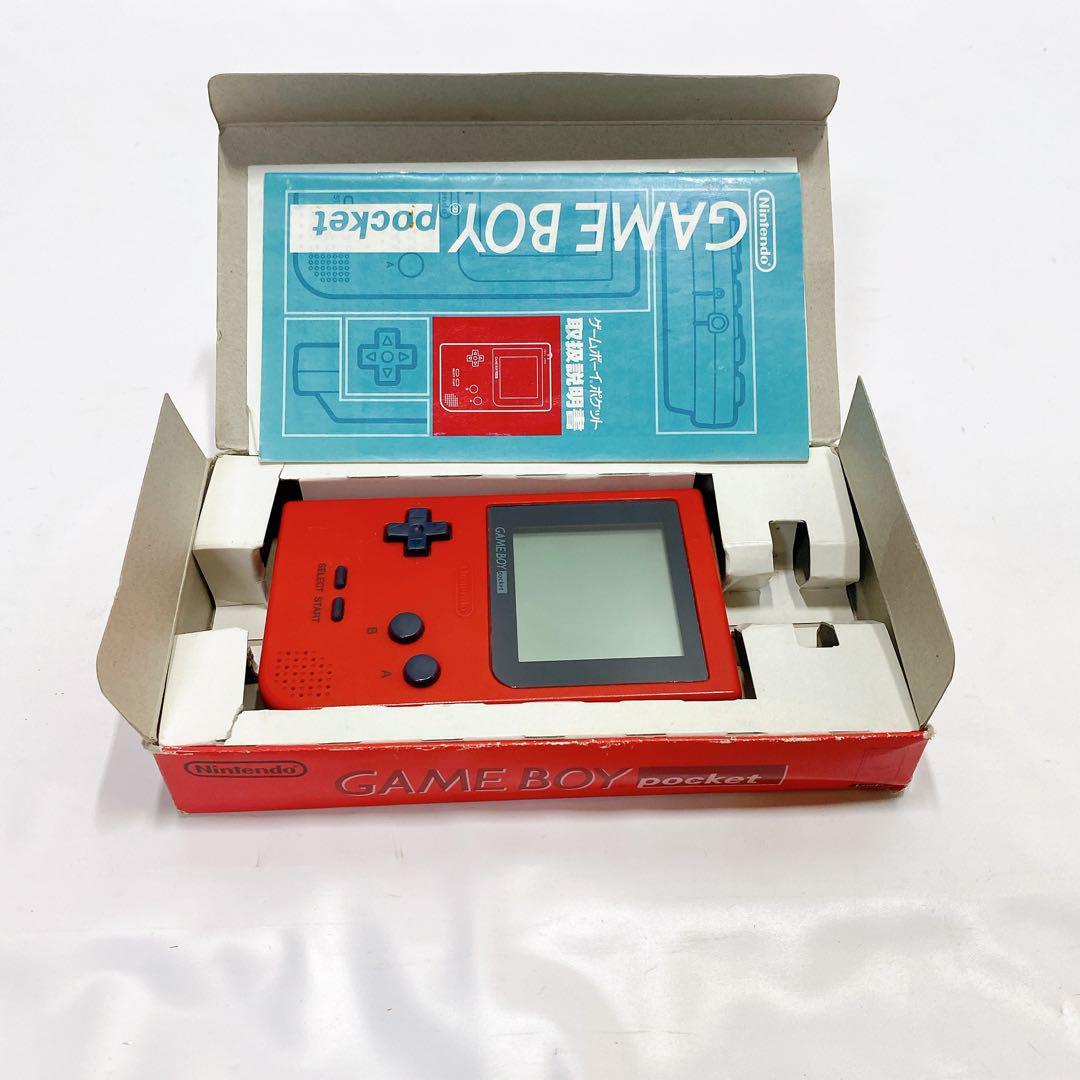 ゲームボーイポケット レッド Nintendo 箱付 GBP RED 直販特売中 ゲーム