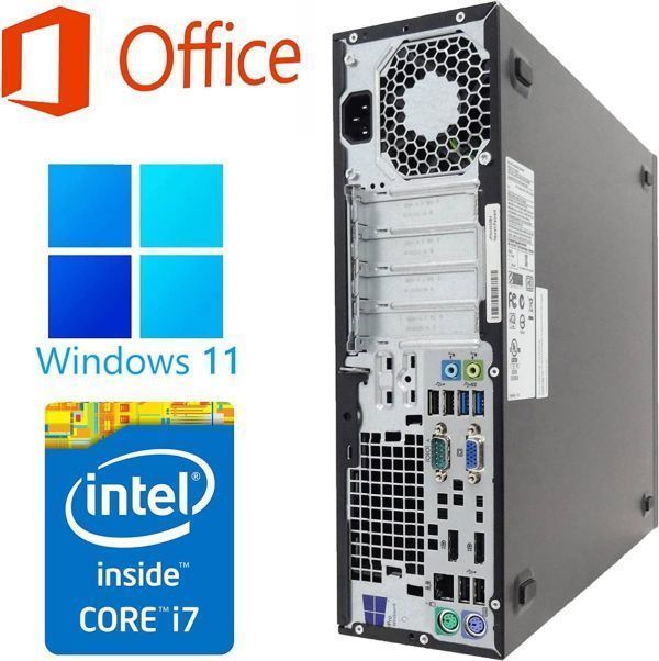 【サポート付き】HP 600G1 Windows11 Core i7 大容量メモリー:8GB 大容量SSD:1TB Office 2019 & wifi+4.2Bluetoothアダプタ_画像3