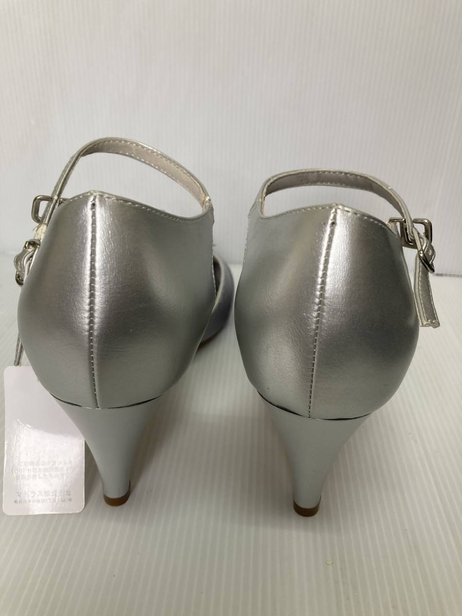 * goods with special circumstances!madras tehen pumps TN1643 L.GRY 24.0. heel height approximately 7. decoration flower . removed OK! material. synthetic leather . deterioration equipped 