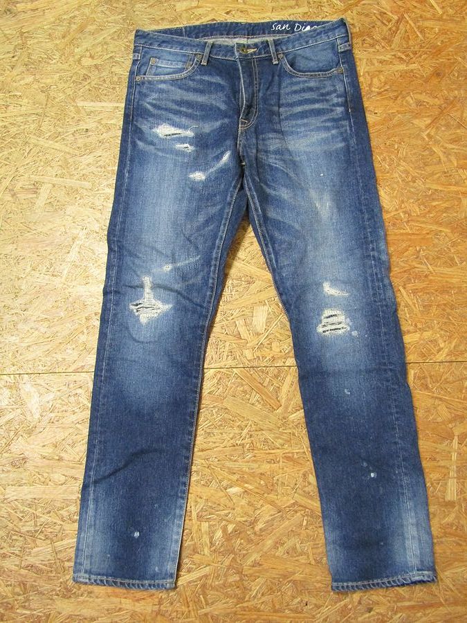 JAPAN BLUE JEANS　サイズS CALIF　ダメージ加工 ストレッチ ジャパンブルー スキニー_画像1