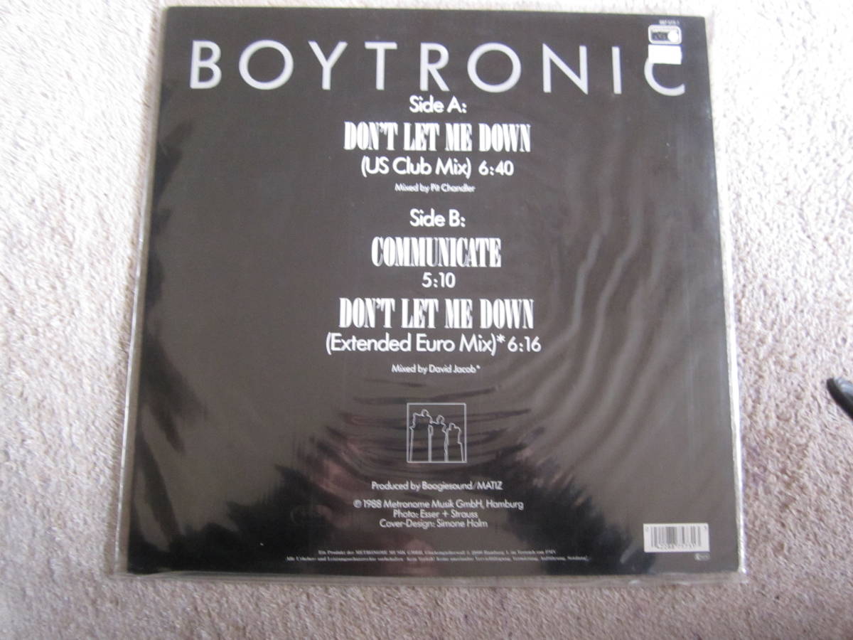 レコード　BOYTRONIC Don't Let Me Down_画像2