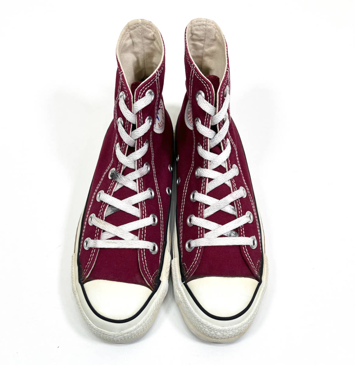 USA製 1990s CONVERSE ALL STAR HI US5(24cm) Burgundy オールド コンバース オールスター ハイカットスニーカー バーガンディ_画像2