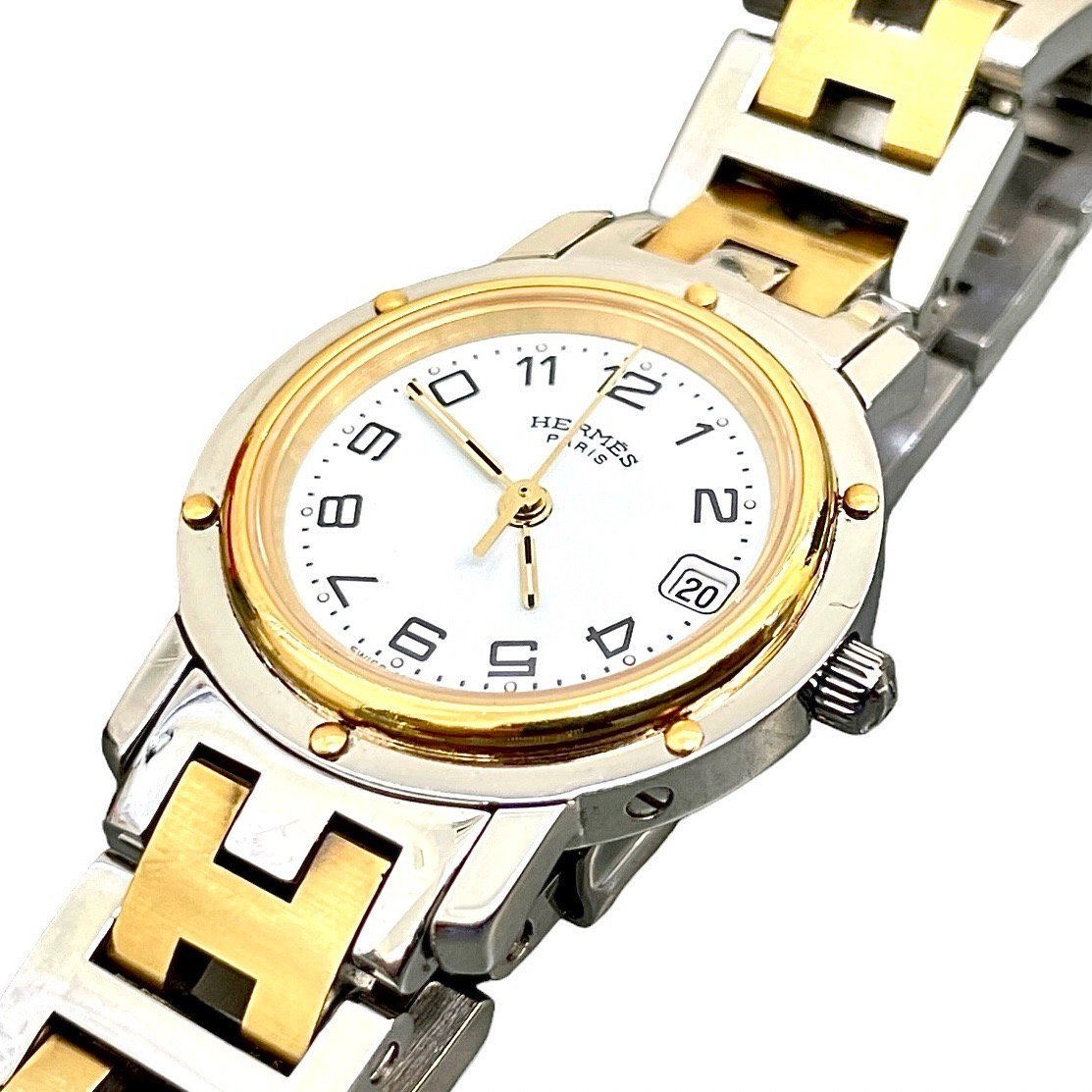 エルメス クリッパー 白文字盤 レディース 腕時計-