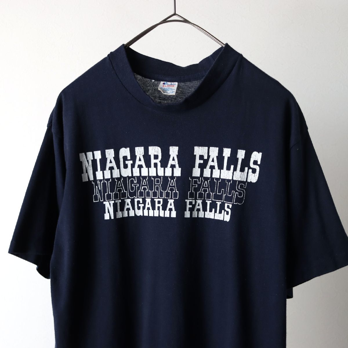 大人気の 80s USA製 チャンピオン ヴィンテージ NIAGARA FALLS Tシャツ XL / シングルステッチ トリコタグ 半袖Tシャツ