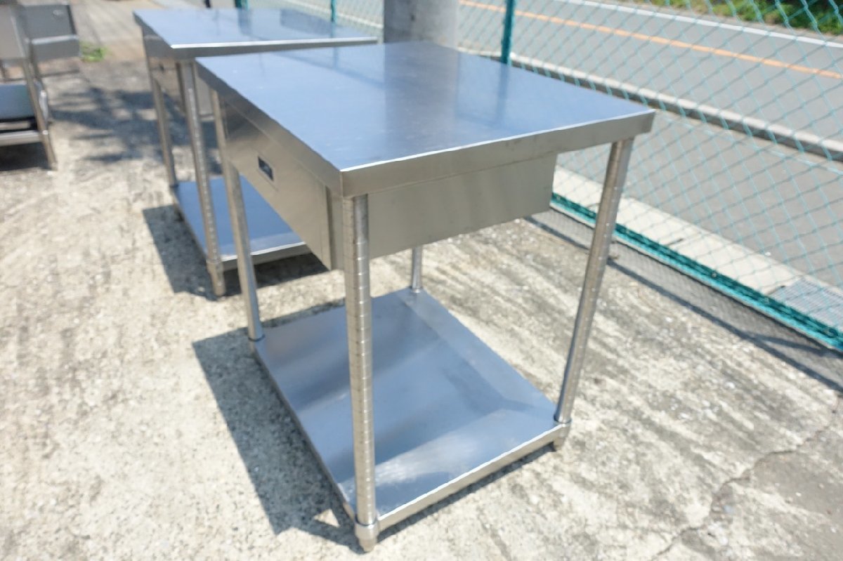 A 75*60*85㎝ ステンレス製 引出し付 作業台 調理台 業務 A 75*60*85㎝ ステンレス製 引出し付 作業台 調理台 業務