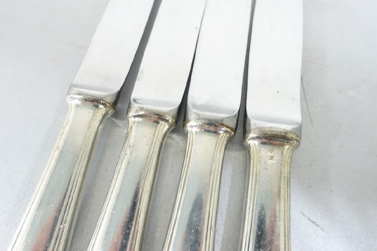 H 4 шт. комплект N.S. Martian Royal Oak нож . белый серебряный металлизированный длина :23.5cm Marcia n для бизнеса ножи серебряный посуда /. серебряный 