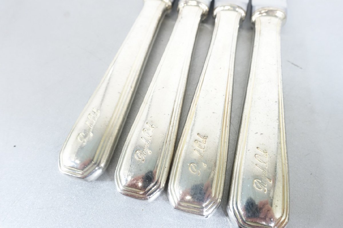 H 4 шт. комплект N.S. Martian Royal Oak нож . белый серебряный металлизированный длина :23.5cm Marcia n для бизнеса ножи серебряный посуда /. серебряный 