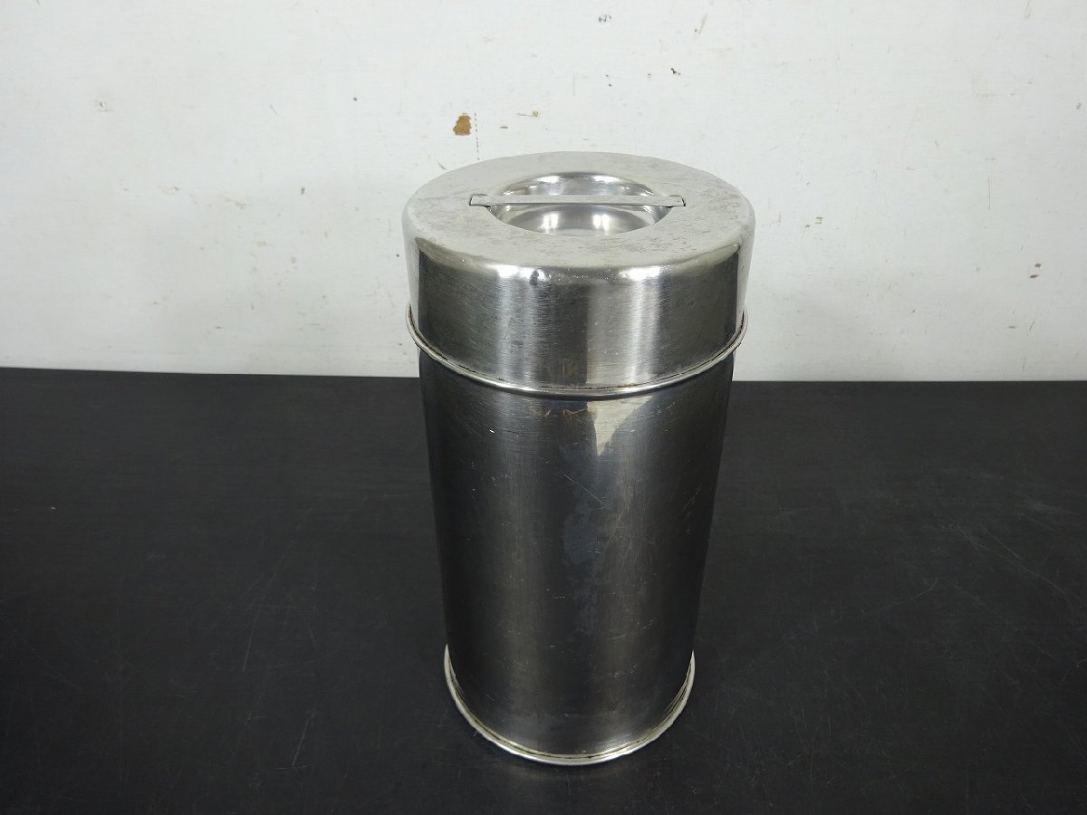 ステンレス製保存容器 ステンレス缶 φ138ｍｍ 筒形保存容器 乾物保存容器 収納容器 内ふた無し 管理番号580