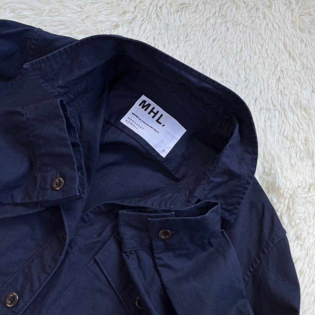 同梱不可】 【美品】MHL. 長袖シャツ ブラウス 7分袖 ガーメントダイ