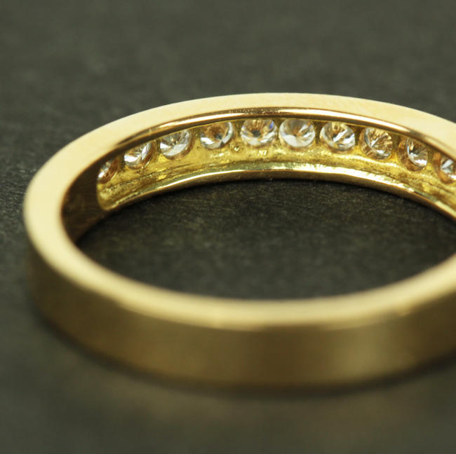 品質満点! 0.26ct ダイヤモンド リング ハーフエタニティ K18 20587