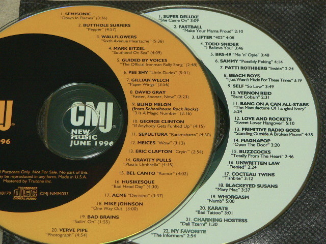 V.A. / CMJ コンピCD Vol. 33・34 / Cocteau Twins Beach Boys Butthole Surfers Buzzcocks Blind Melon_画像3