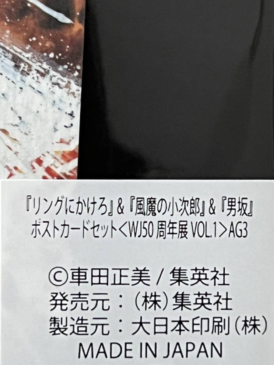 ポストカード リングにかけろ 風魔の小次郎 男坂 ポストカードセット ジャンプ展 50周年展 車田正美 完全新品未使用未開封品_画像3