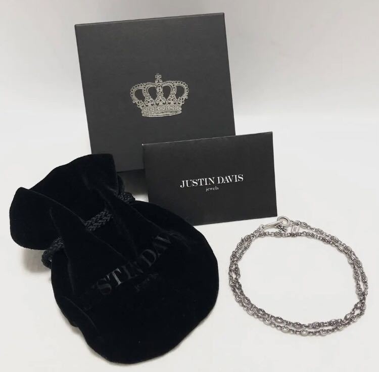 良品 JUSTIN DAVIS ジャスティンデイビス TINY CROSS CHAIN ネックレス シルバー