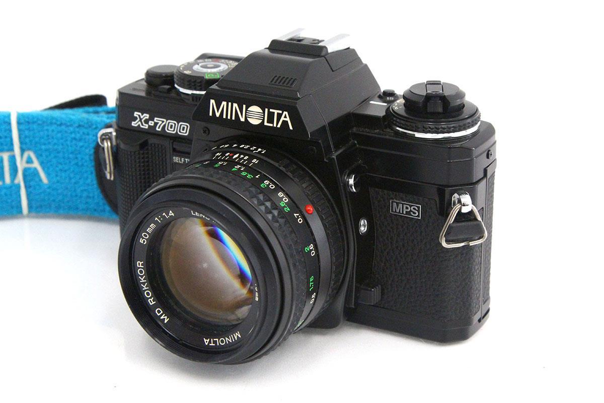 並品｜ミノルタ X-700 ボディ ブラック 旧型 日本製 MD ROKKOR 50mm F1.4 γA4590-3U2A_画像1