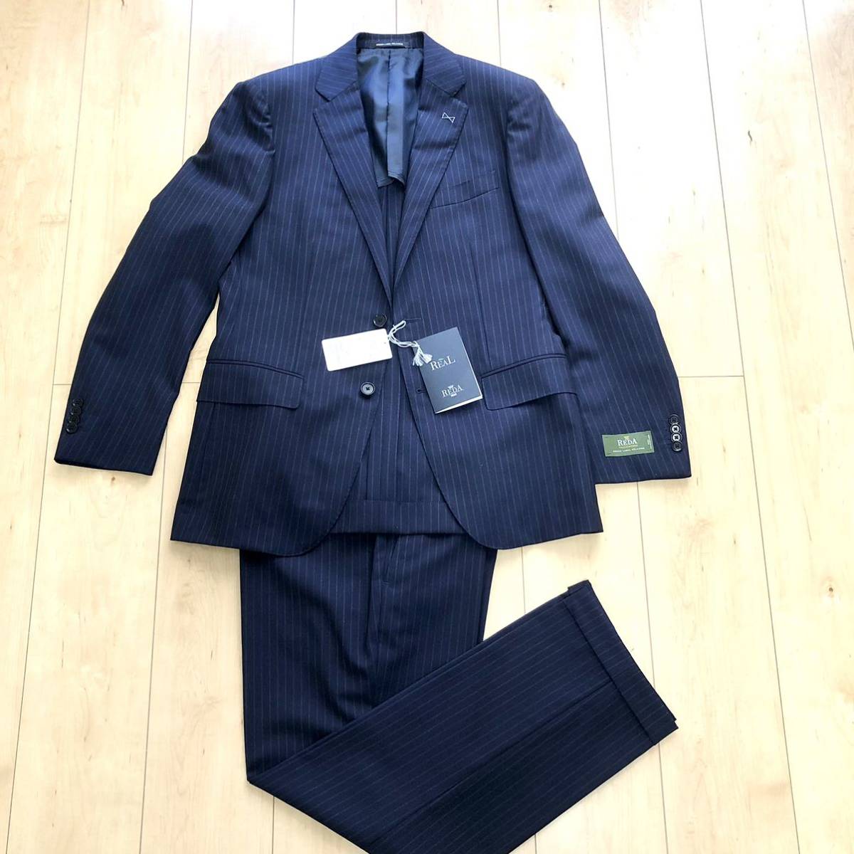 激安人気新品 REDA×green label relaxing セットアップスーツ チョークストライプスーツ スーツ