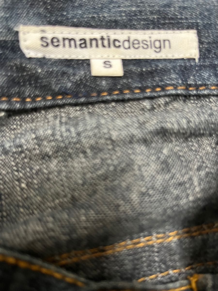 semantic design セマンティックデザイン デニム ハーフパンツ ジーンズ Sサイズ デニムパンツ