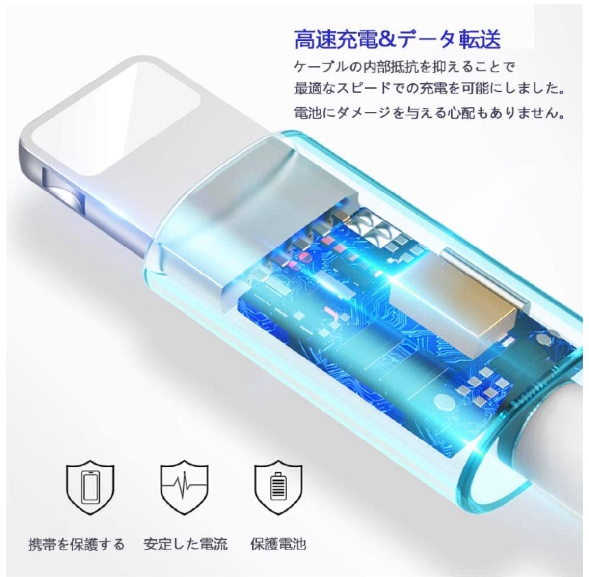 iPhone iPad 充電器　USB ライトニングケーブル　1m