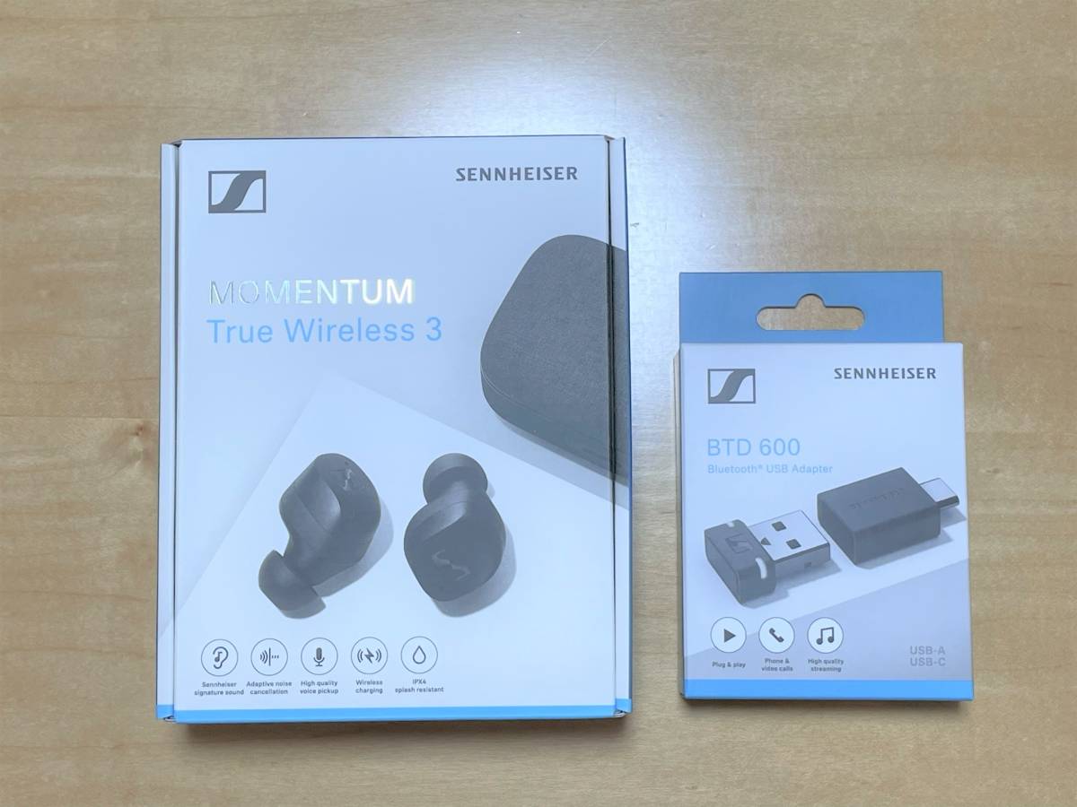 ☆セット【新品・未開封品】SENNHEISER MOMENTUM True Wireless Bluetooth BTD 600  USBアダプター ゼンハイザー